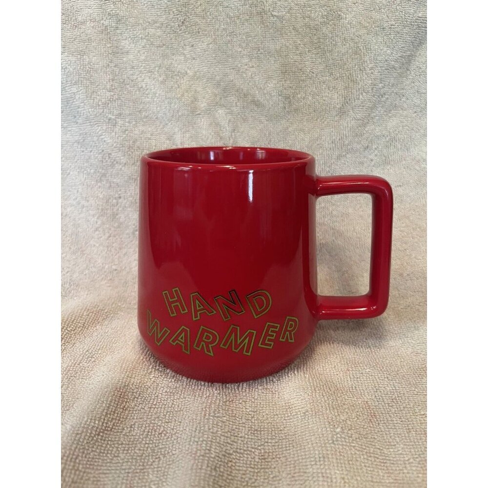 Starbucks 2019 Hand Warmer Red Ceramic Coffee Mug Cup 12 oz Limited Edition